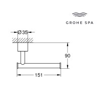 MEDIDAS PORTARROLLOS SIN TAPA ATRIO GROHE SPA